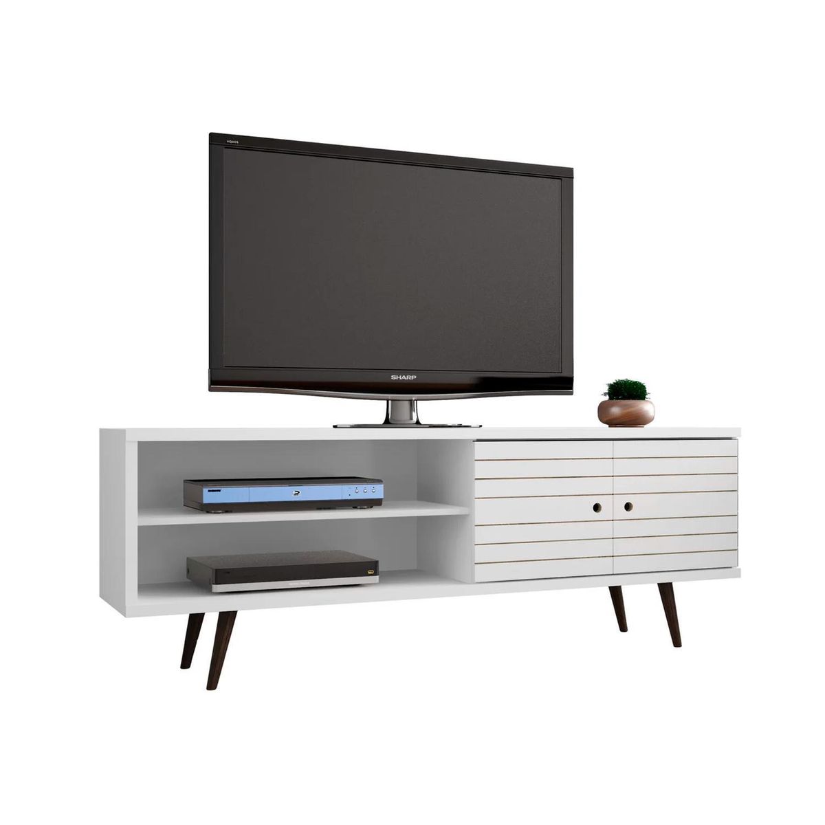 HOGA - Rack TV 70 " Onix Blanco 160x65x39 cm