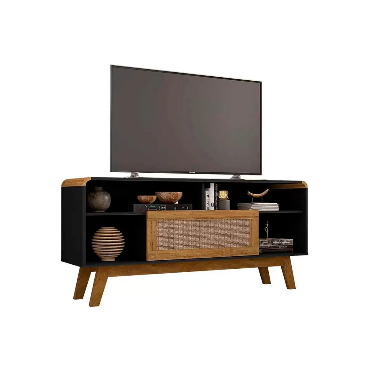 HOGA - Rack TV 55 " Lazuli Negro 136x64x36 cm