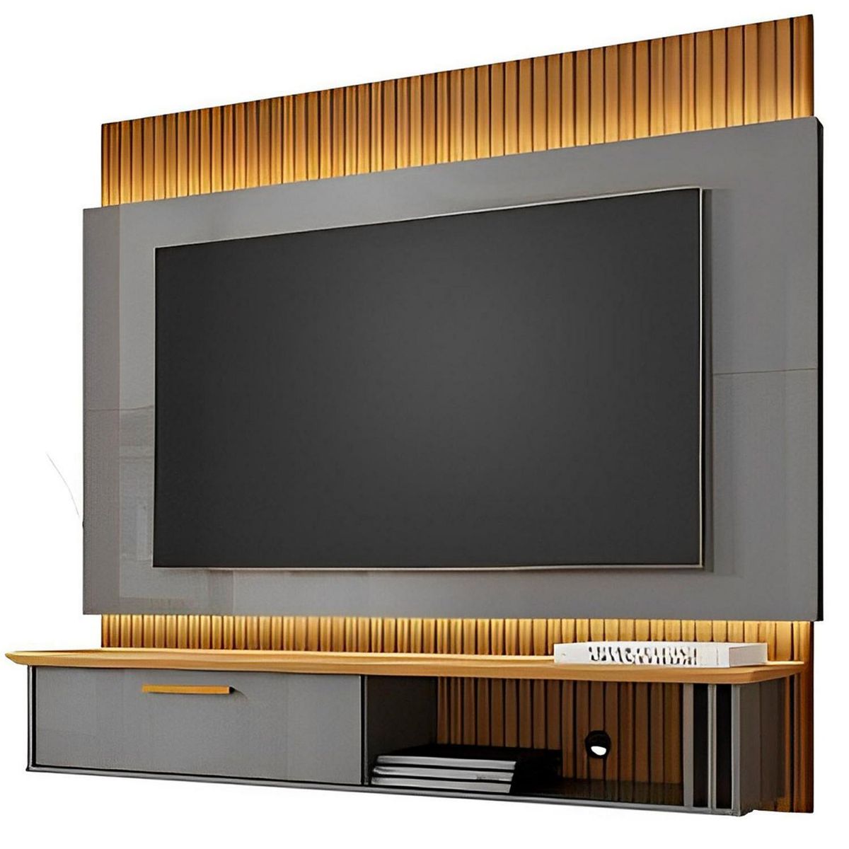 HOGA - Panel Rack TV 65 " Paris Titanium 160x146x36 cm