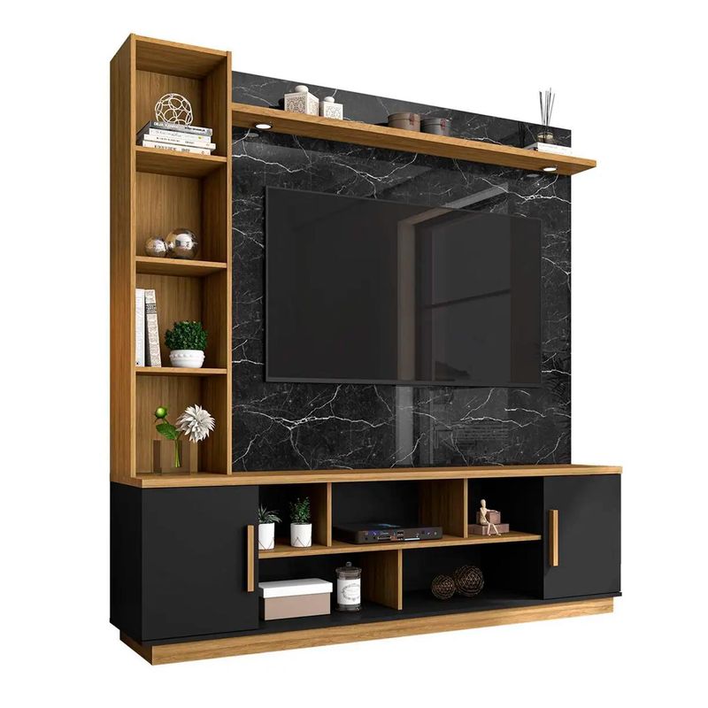 HOGA - Rack TV 60 " Prestige Negro 180x191x45 cm