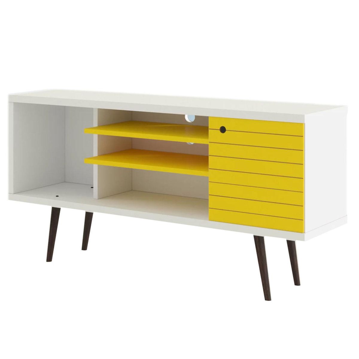 HOGA - Rack TV 55 " Safira Blanco 135x68x36 cm