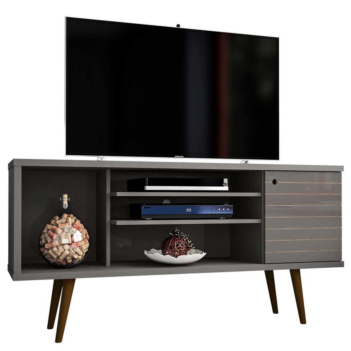 HOGA - Rack TV 55 " Safira Titanium 135x68x36 cm