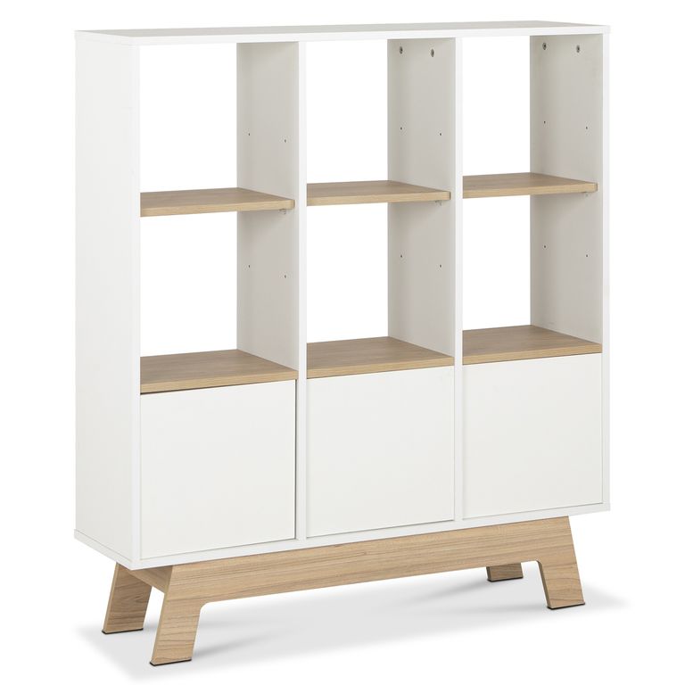 CIC Librero Córdoba Melamina 3 Nivel(es) 100x114x28 cm Blanco