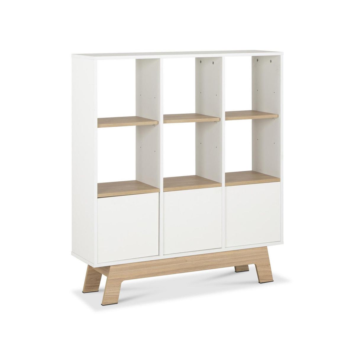 CIC - Librero Córdoba Melamina 3 Nivel(es) 100x114x28 cm Blanco