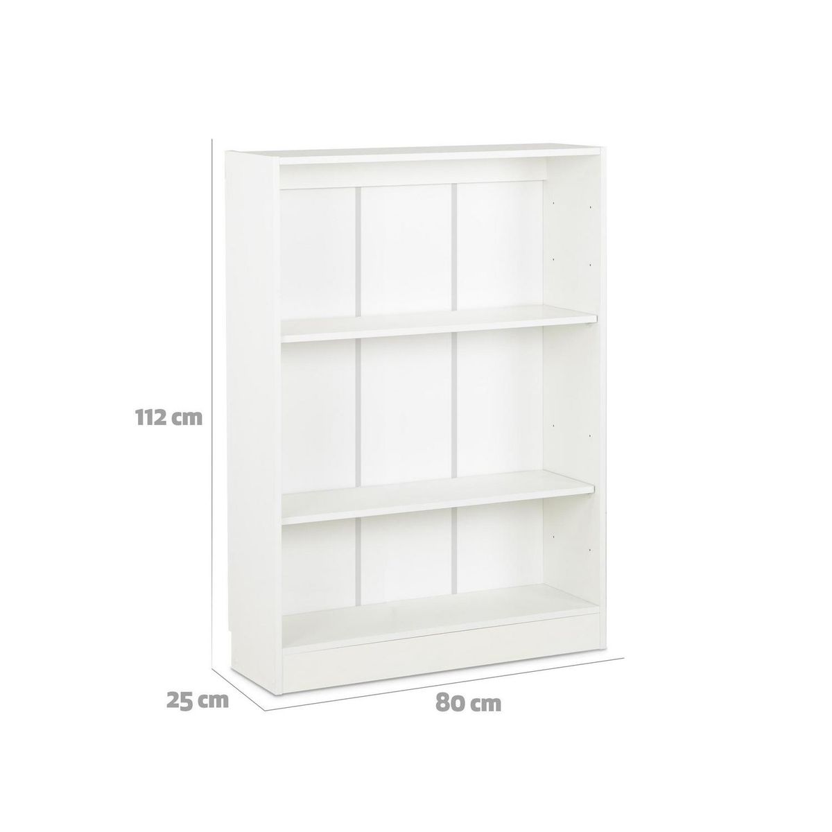 CIC - Librero Moscú Melamina 2 Nivel(es) 80x112x25 cm Blanco