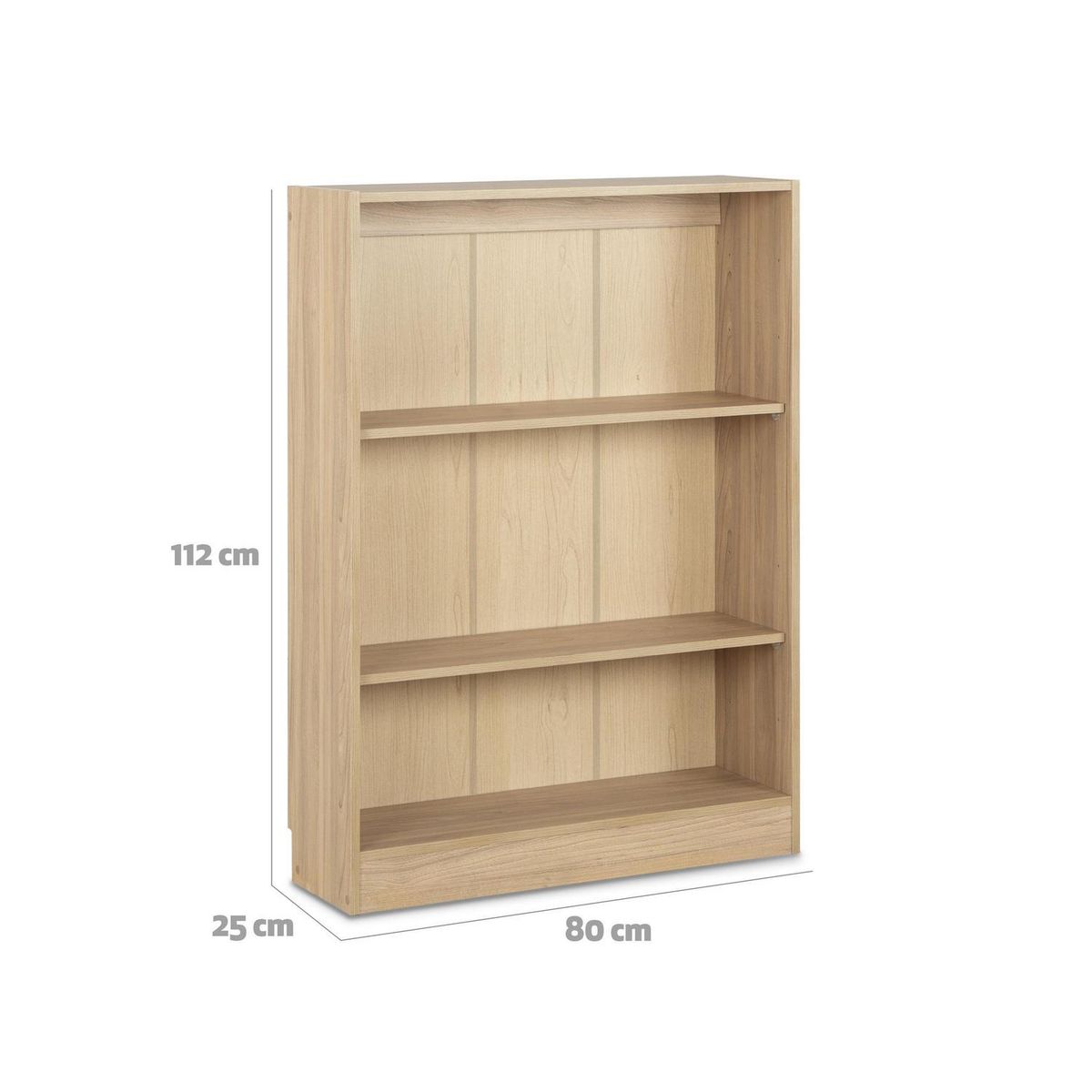 CIC - Librero Moscú Melamina 2 Nivel(es) 80x112x25 cm Olmo Alpino