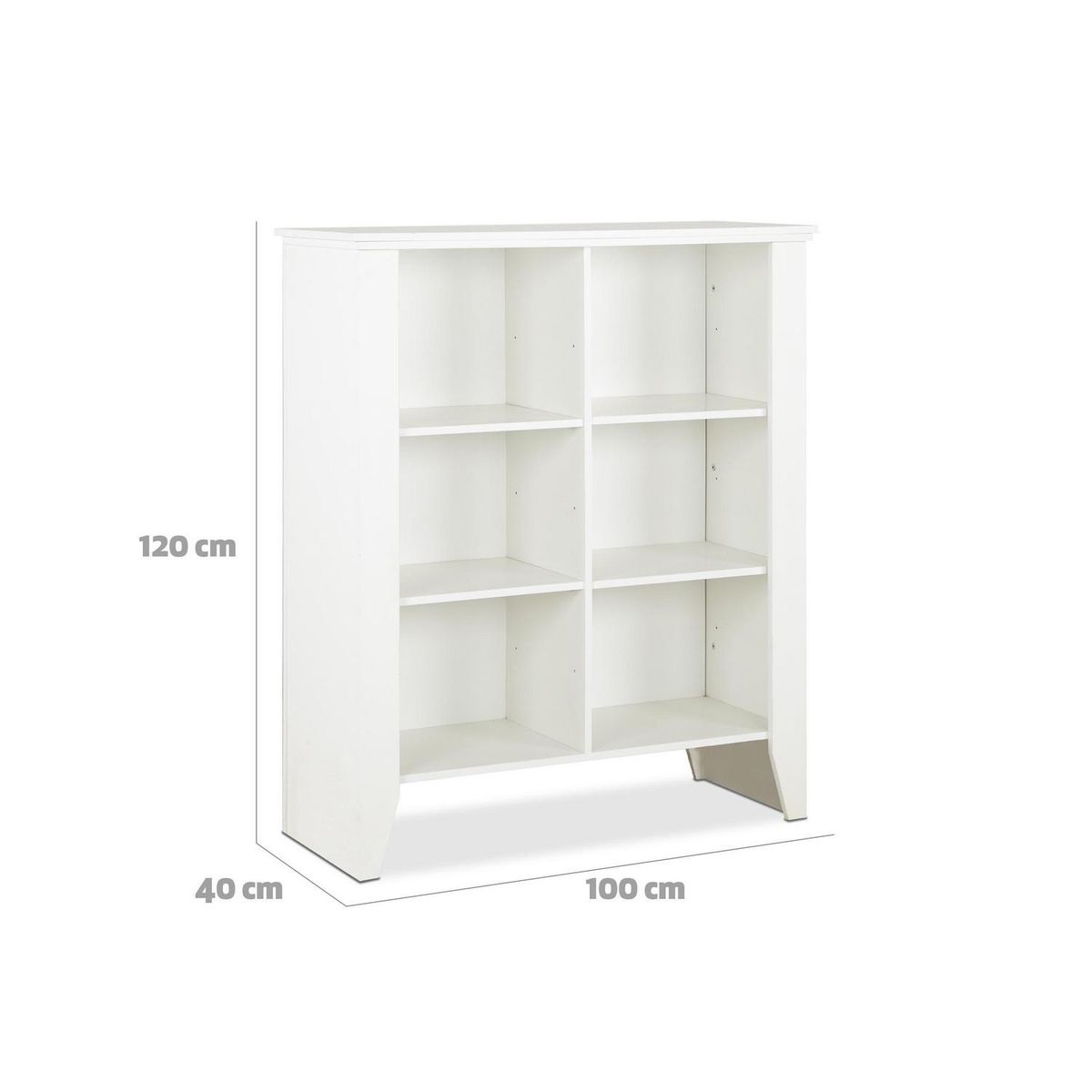 CIC - Librero Praga Melamina 4 Nivel(es) 100x120x40 cm Blanco