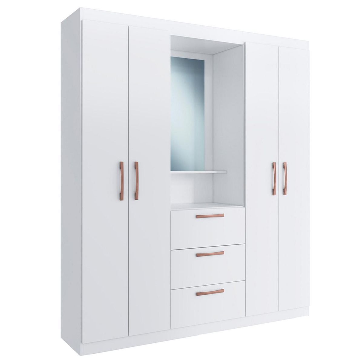 HOGA - Clóset Panamá 4 Puerta(s) 3 Cajón(es) 4 Repisa(s) 156x183x45 cm Blanco