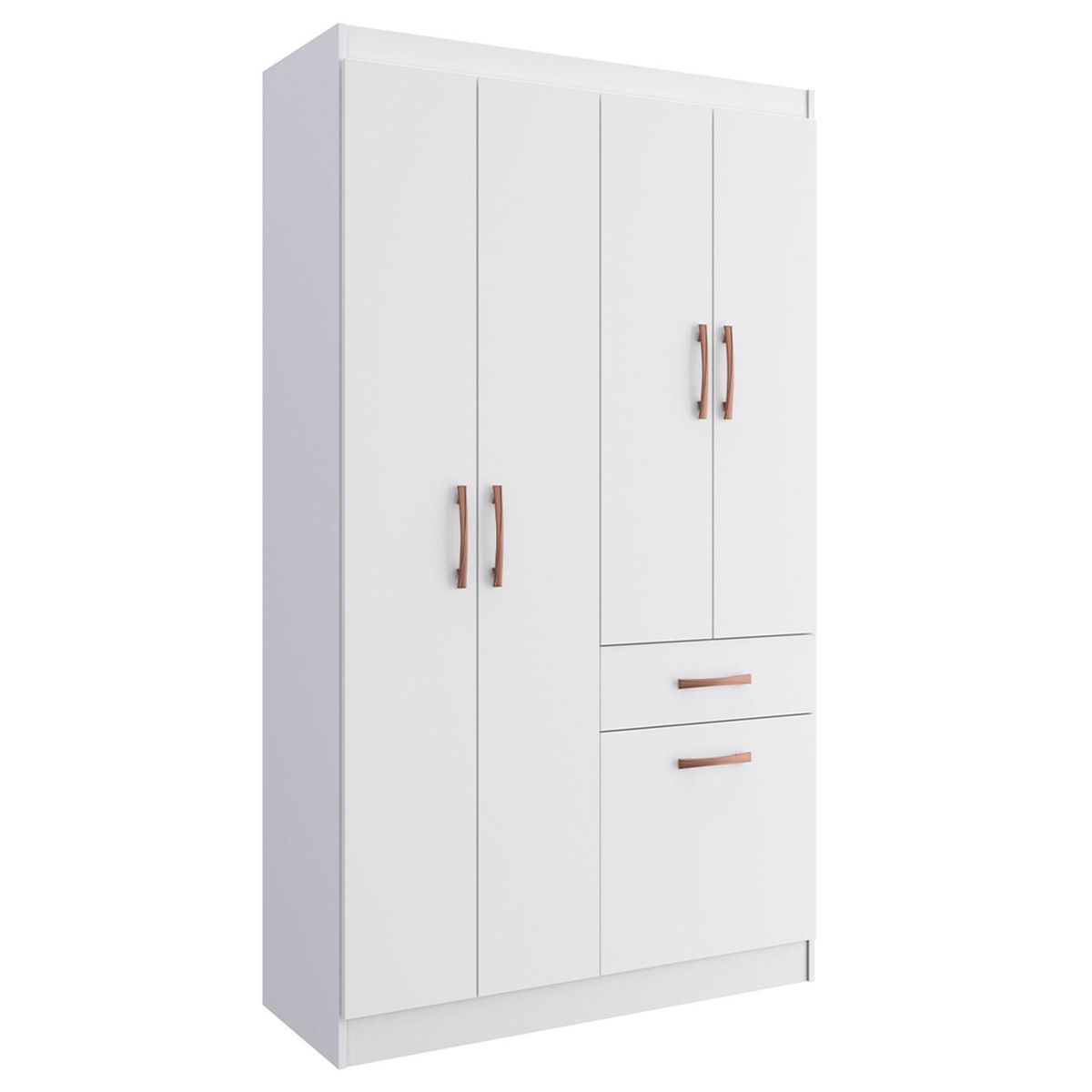 HOGA - Clóset Marbella 4 Puerta(s) 2 Cajón(es) 1 Repisa(s) 91x175x38 cm Blanco