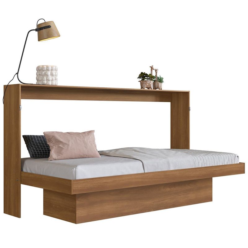 HOGA - Cama Plegable Latino 1 plaza Nogal