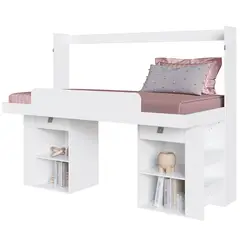 HOGA - Cama Plegable Las Vegas 1 plaza Blanco