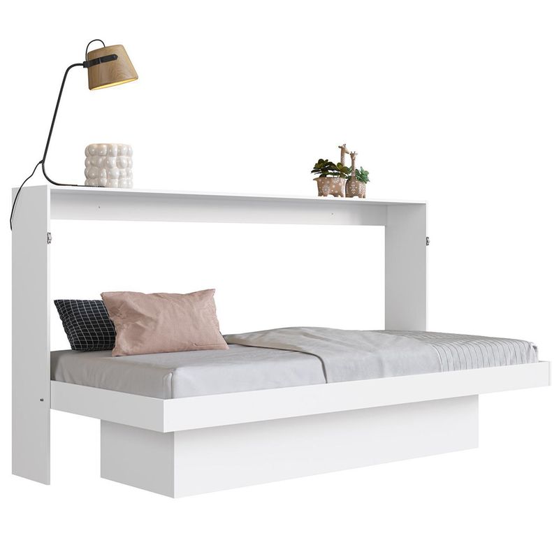 HOGA - Cama Plegable Latino 1 plaza Blanco