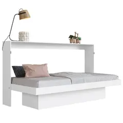 HOGA - Cama Plegable Latino 1 plaza Blanco
