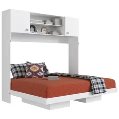 HOGA - Cama Plegable Dallas 2 plazas Blanco
