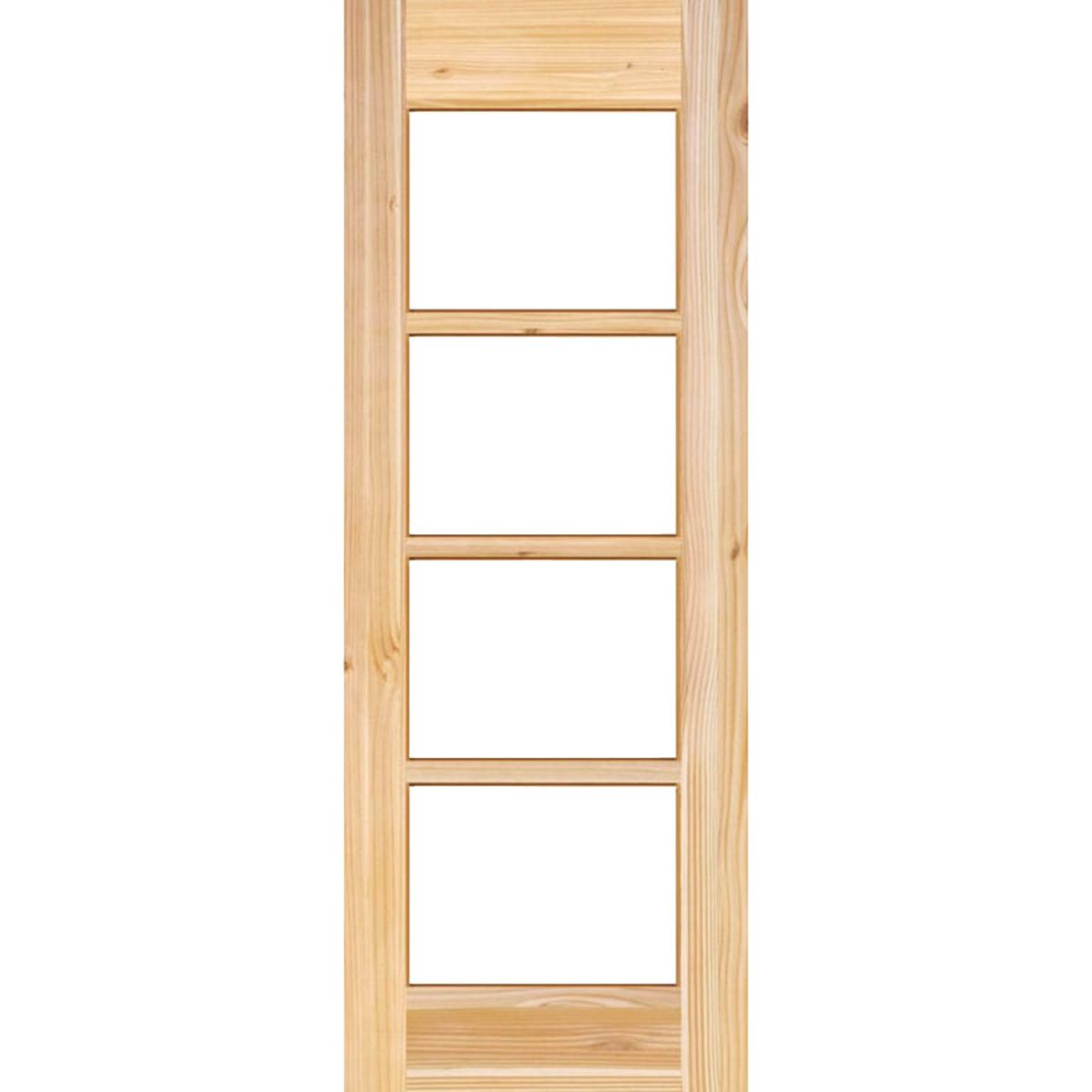HOLZTEK - Puerta Exterior Madera pino oregón 80x210 cm Modelo 131 Natural