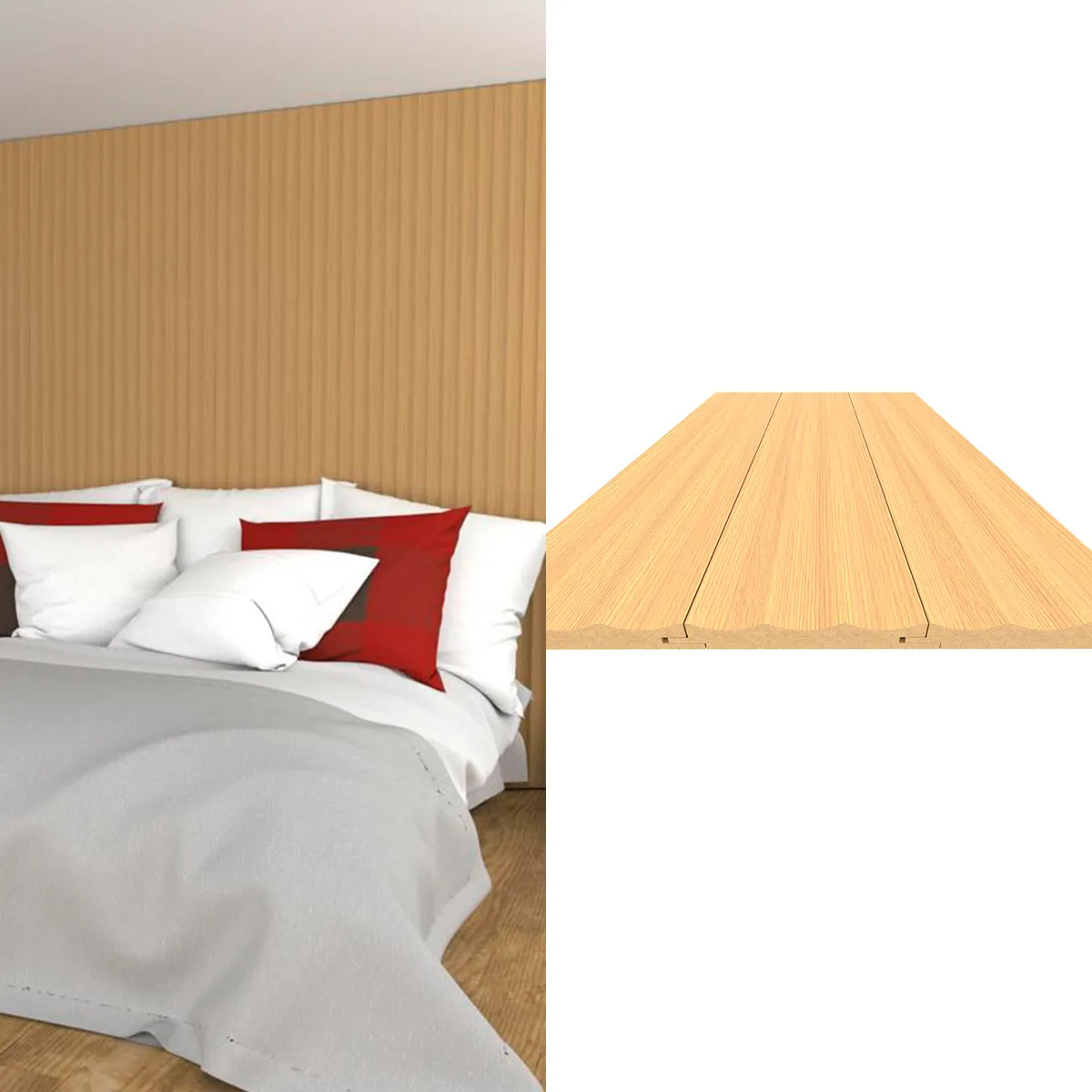 HOLZTEK - Wall Panel 3D 13x240 cm Roble 0.34 m2