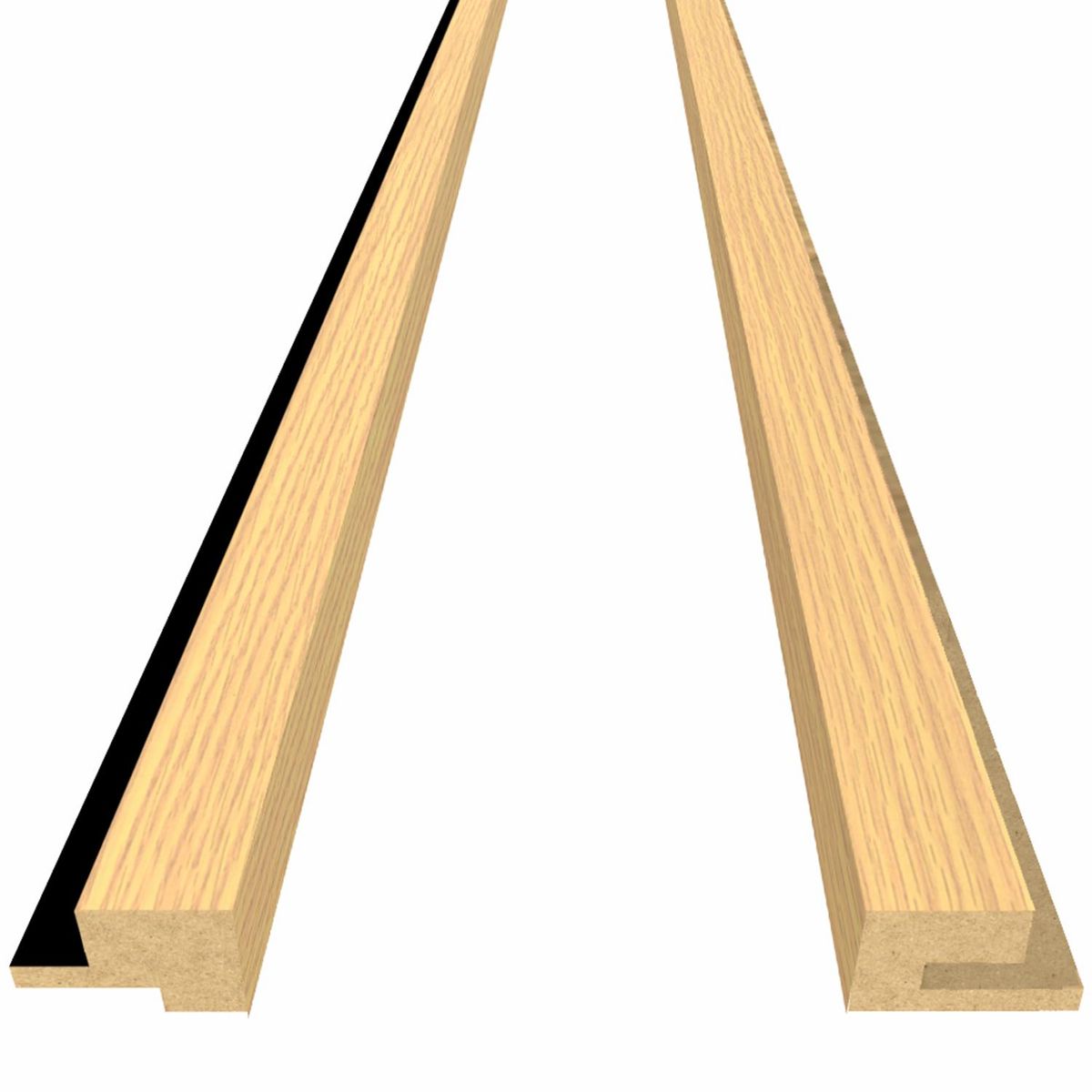 HOLZTEK - Terminación Revestimiento Ondulado 15 mm 5.3x240 cm Roble 0.12 m2