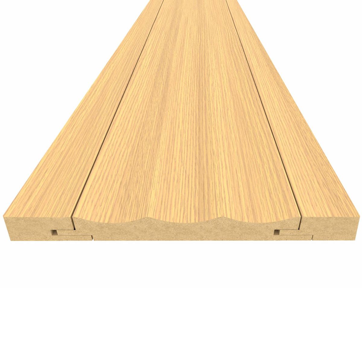 HOLZTEK - Terminación Revestimiento Ondulado 15 mm 5.3x240 cm Roble 0.12 m2