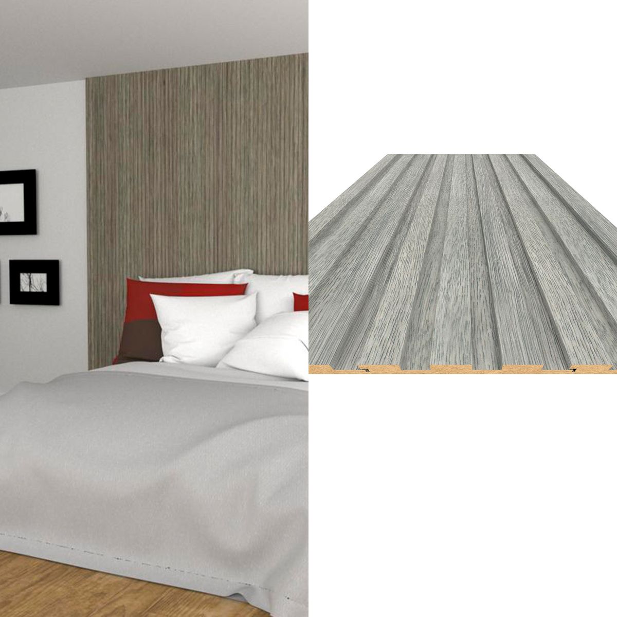 HOLZTEK - Wall Panel 3D 12x240 cm Ceniza 0.28 m2