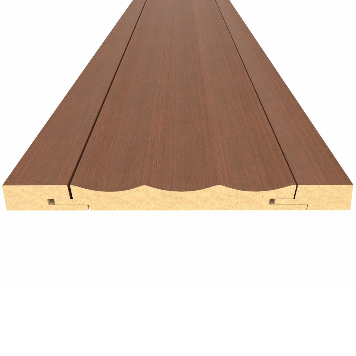 HOLZTEK - Terminación Revestimiento Ondulado 15 mm 5.3x240 cm Wenge 0.12 m2