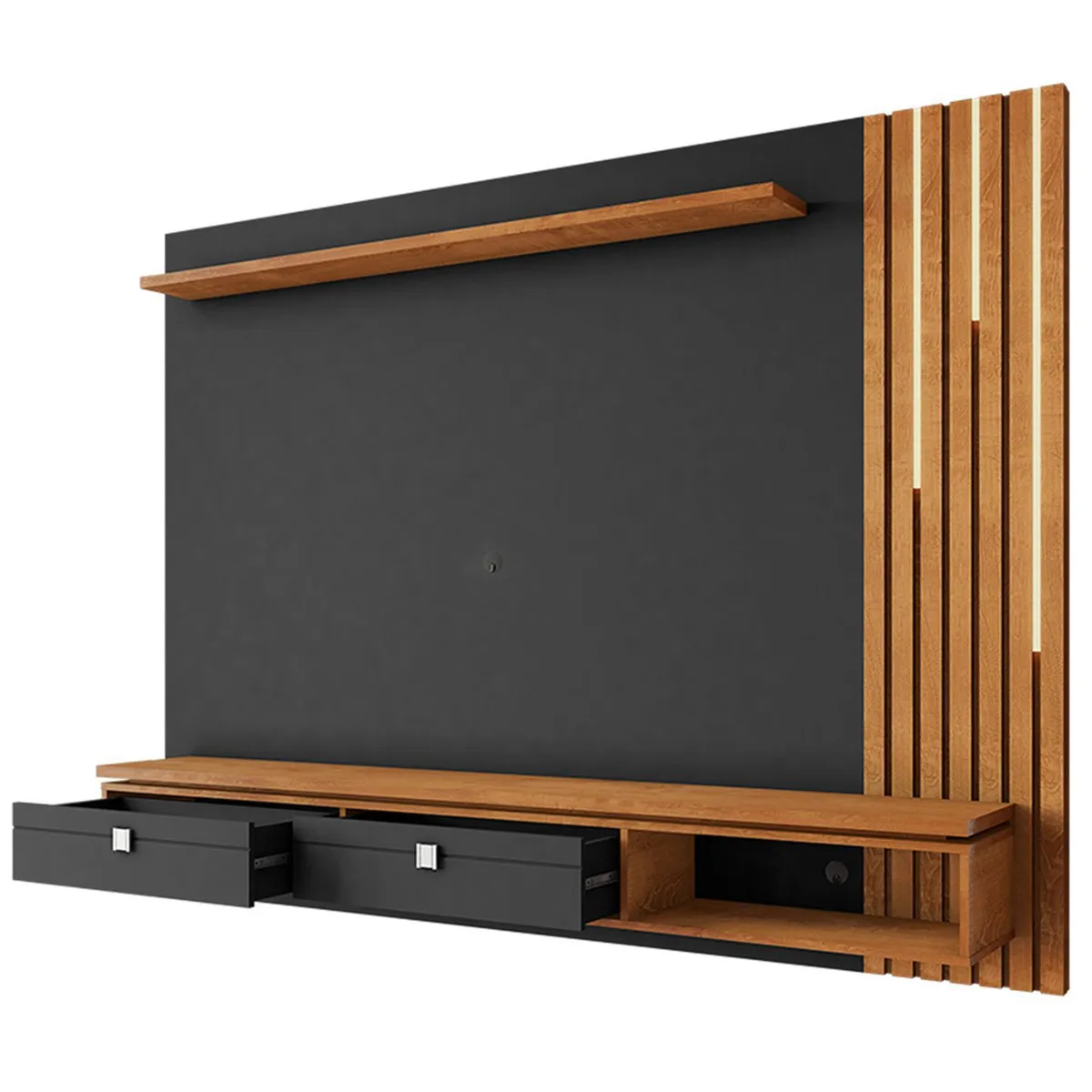 HOGA - Panel Rack TV 80 " Hanover Negro 217x161x34 cm