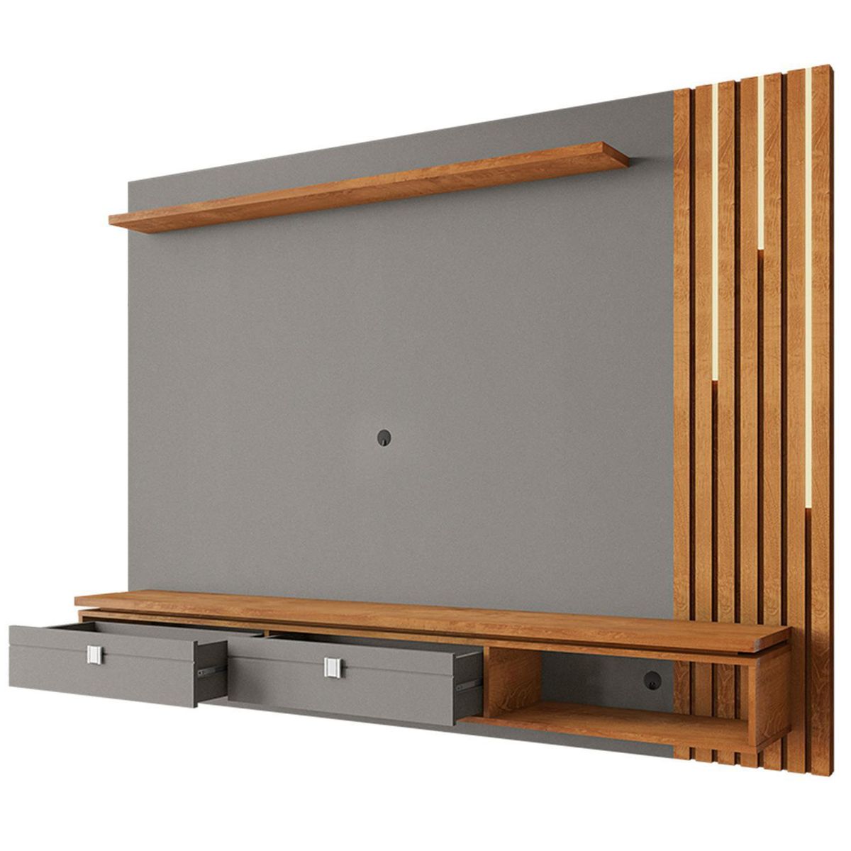 HOGA - Panel Rack TV 80 " Hanover Titanium 217x161x34 cm