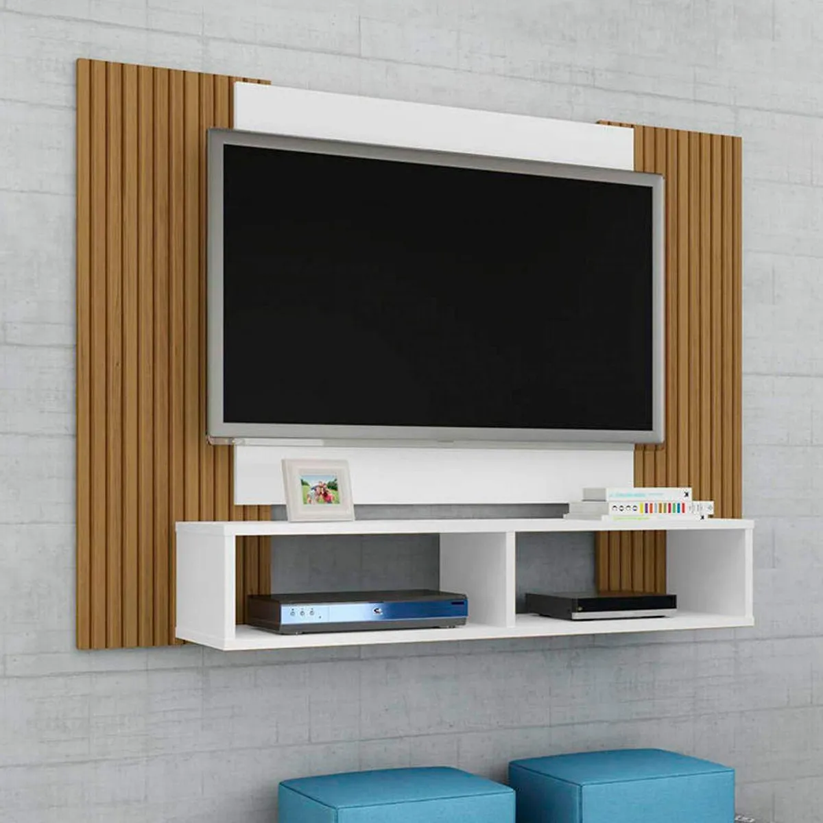 HOGA - Panel Rack TV 47 " Navi Blanco 120x90x28 cm