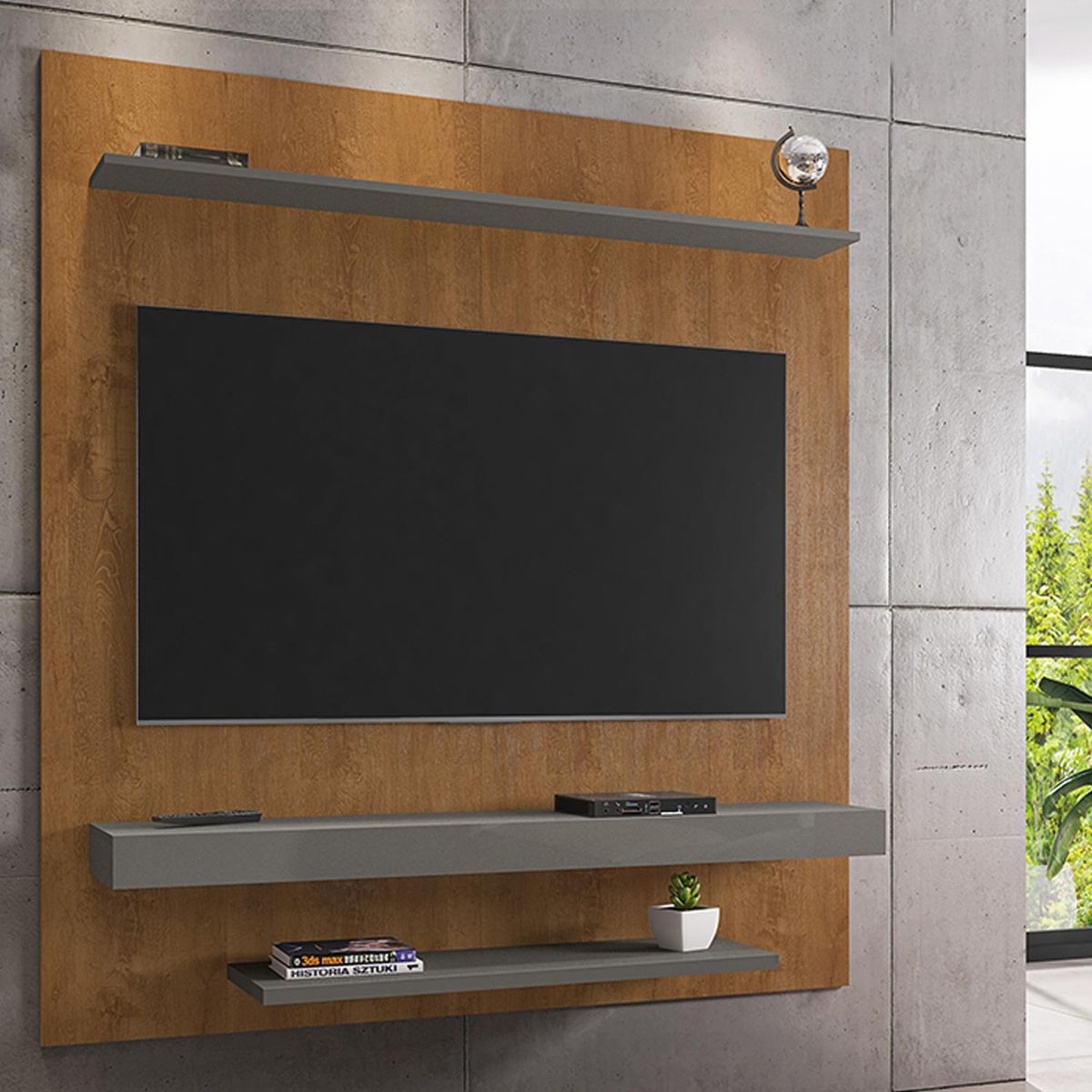 HOGA - Panel TV 60 " Leme Natural 150x160x28 cm