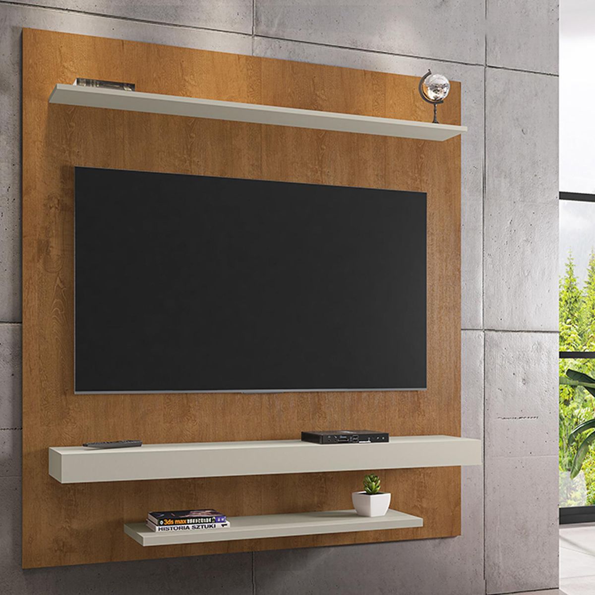 HOGA - Panel TV 60 " Leme Natural 150x160x28 cm