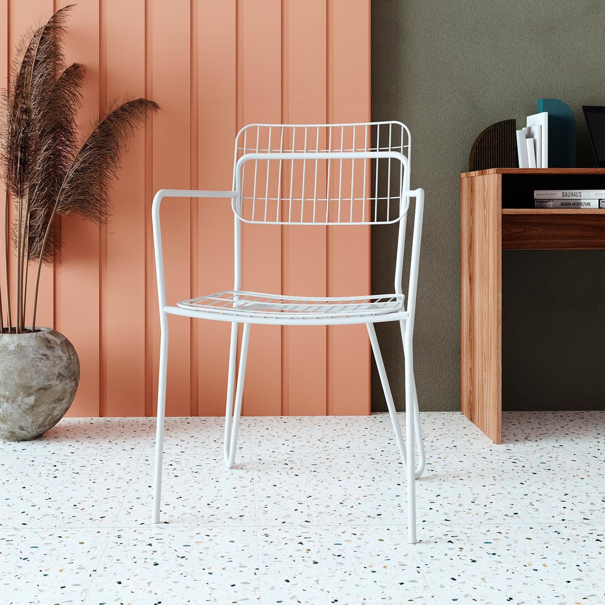 HOGA - Silla Milano Blanco 89x58x54 cm