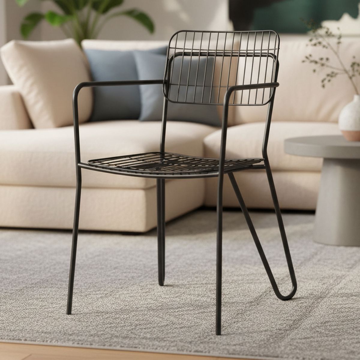 HOGA - Silla Milano Negro 89x58x54 cm