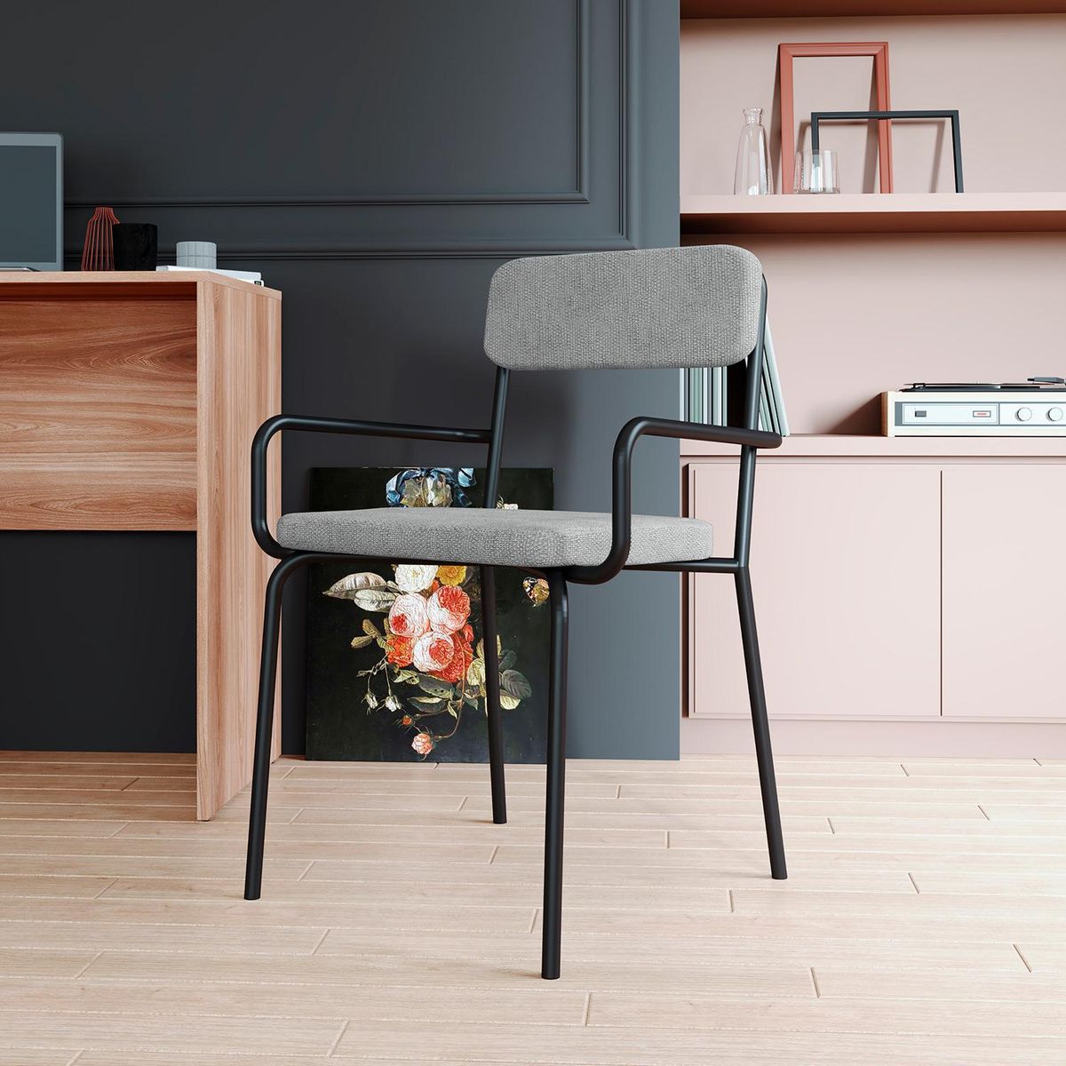 HOGA - Silla Lenox Negro 79x57x52 cm