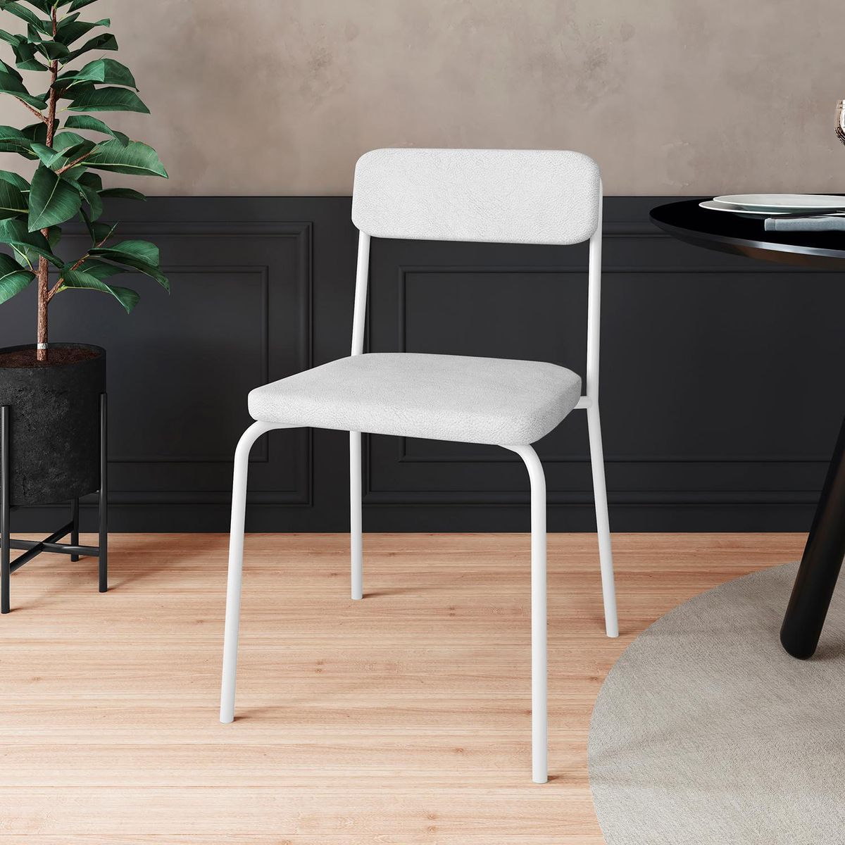 HOGA - Silla Grecia Blanco 79x47x52 cm