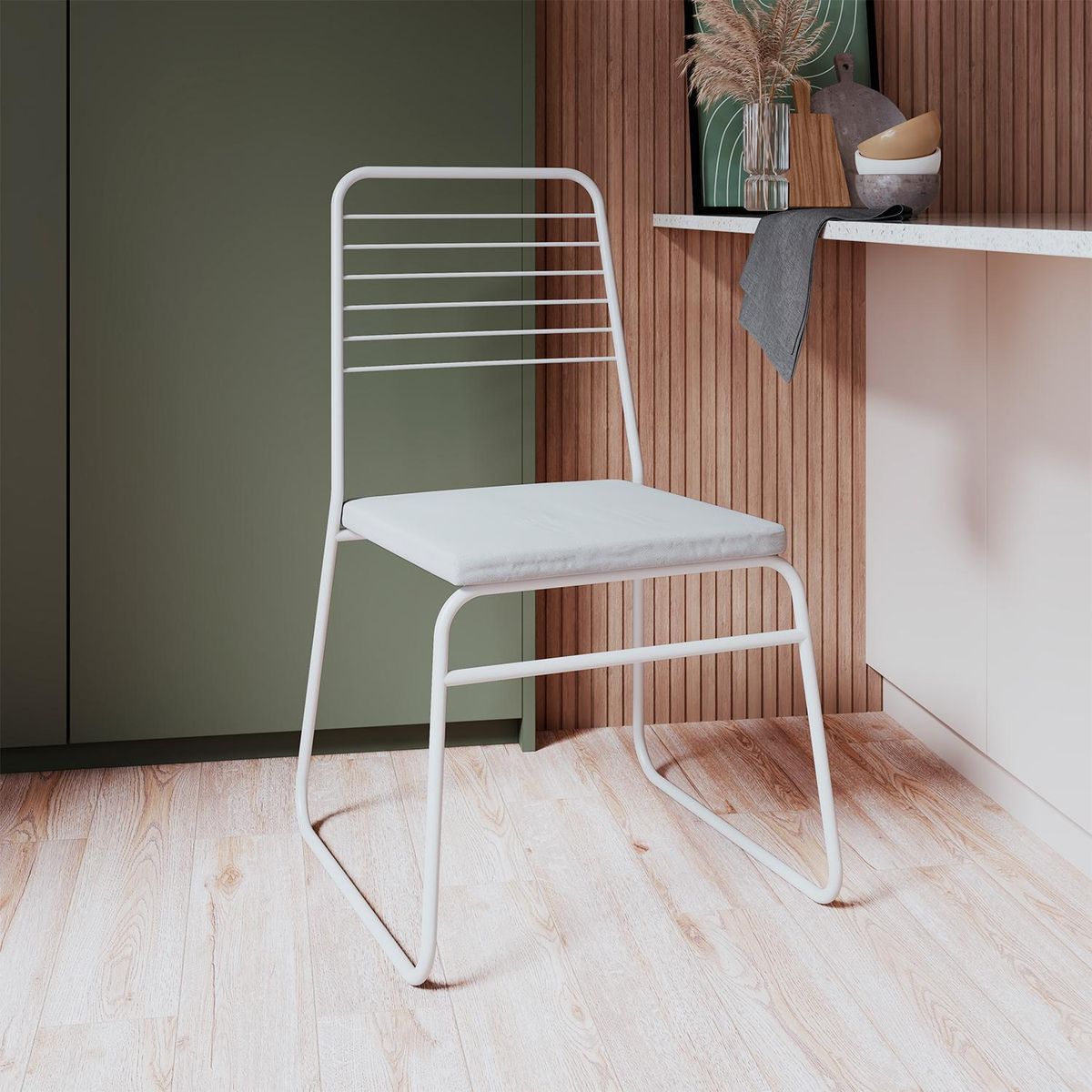 HOGA - Silla Eiffel Blanco 87x52x56 cm