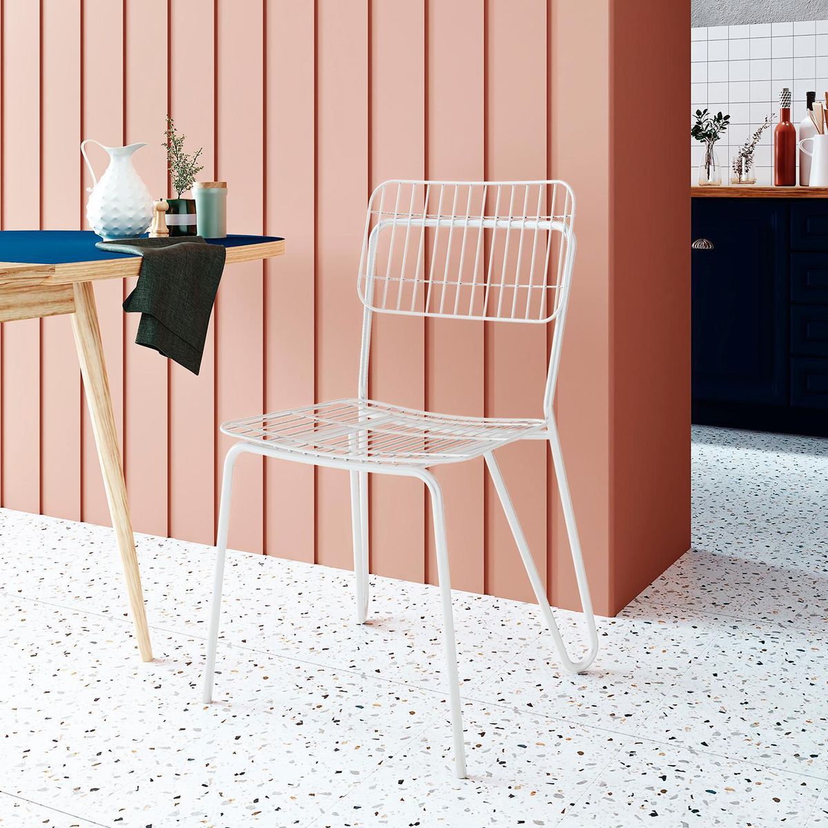 HOGA - Silla Luxo Blanco 90x52x50 cm