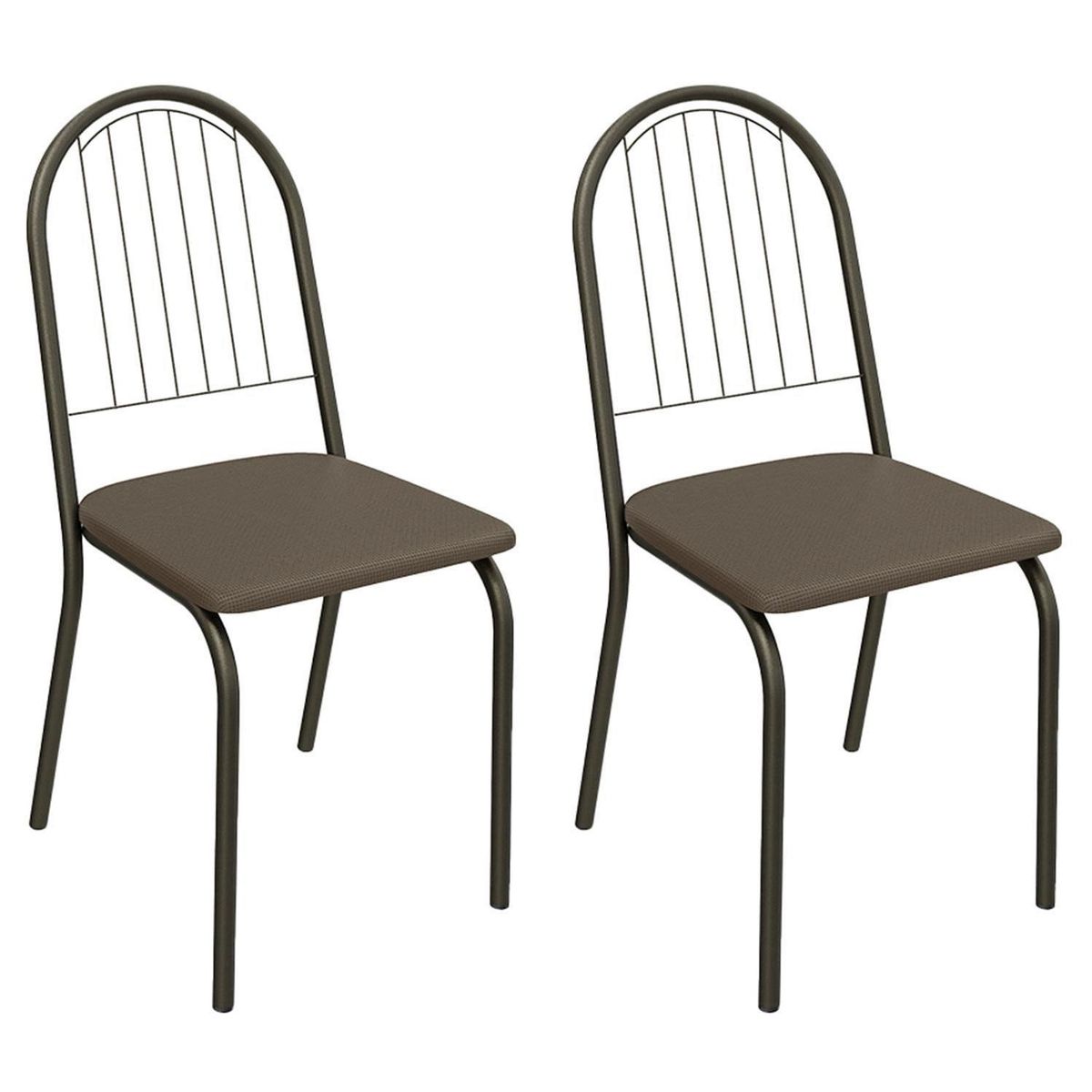 HOGA - Set 2 Sillas Noruega Bronce 91x42x52 cm