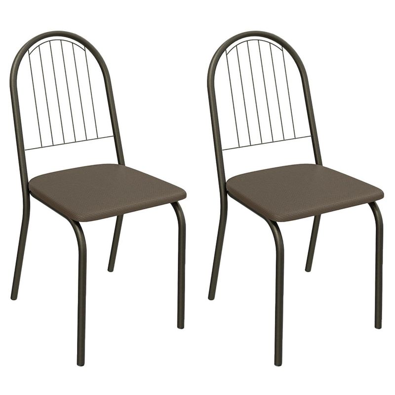 HOGA - Set 2 Sillas Noruega Bronce 91x42x52 cm