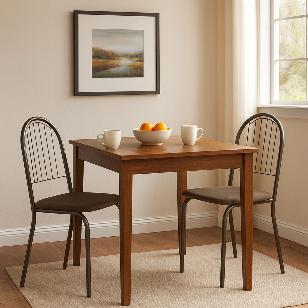 HOGA - Set 2 Sillas Noruega Bronce 91x42x52 cm