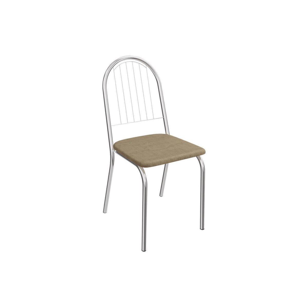 HOGA - Set 2 Sillas Noruega Cromado 91x42x52 cm