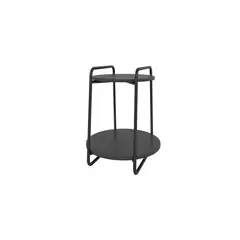 HOGA - Mesa de Apoyo Milan Negro 45x45x55 cm