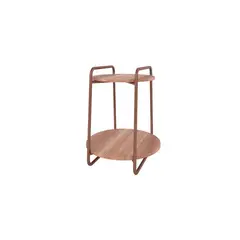 HOGA - Mesa de Apoyo Milan Oro envejecido 45x45x55 cm