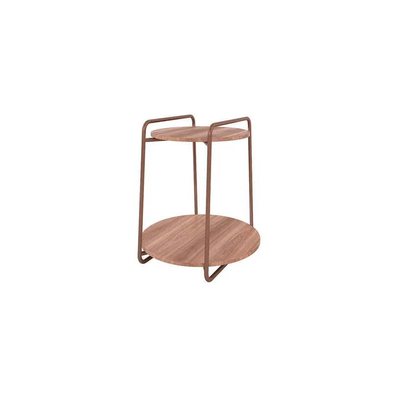 HOGA - Mesa de Apoyo Milan Oro envejecido 54x54x60 cm