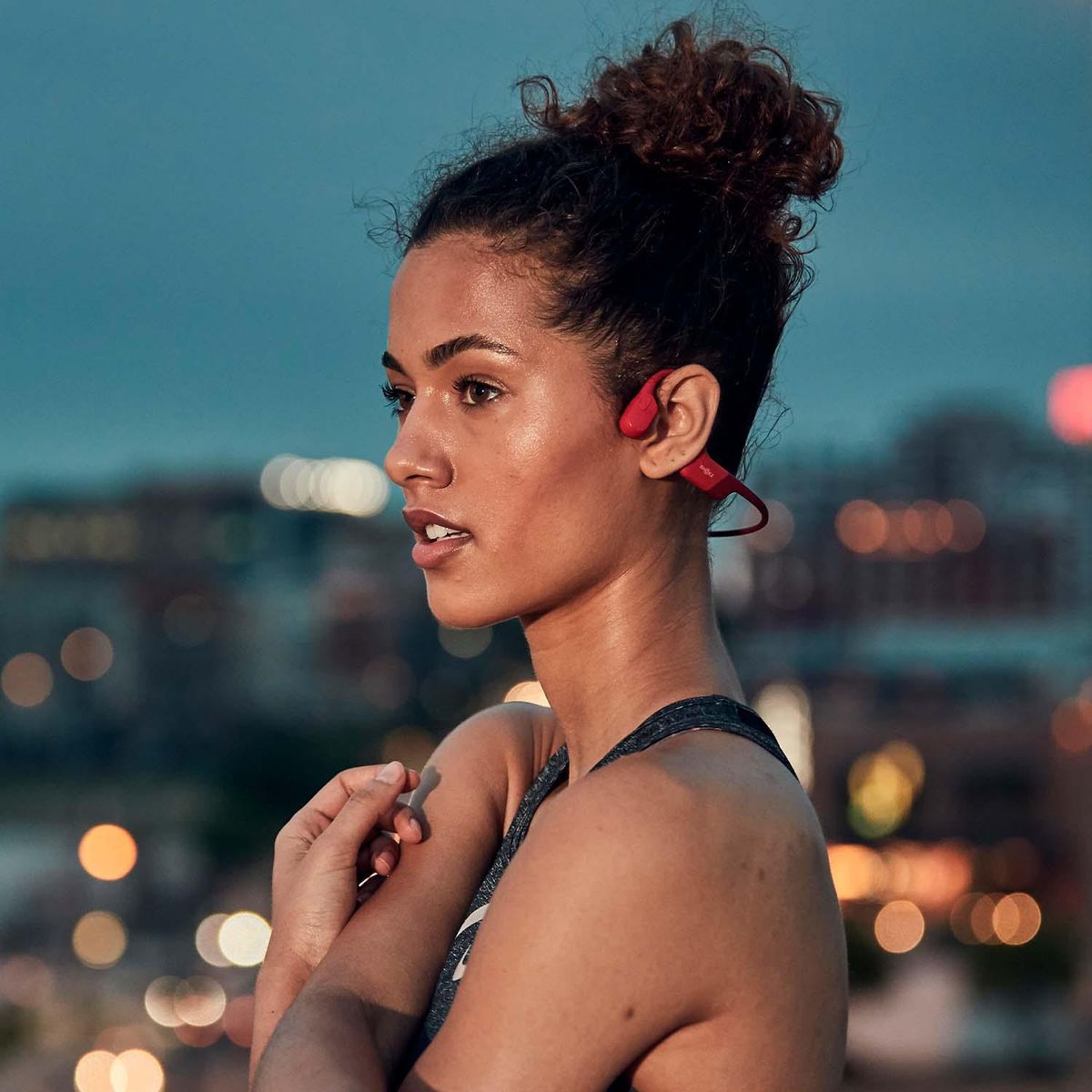 SHOKZ - Audífono Deportivos Bluetooth Openrun Rojo