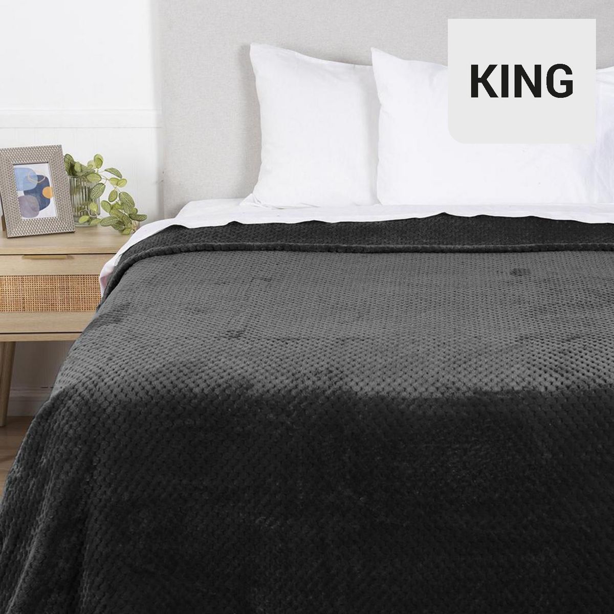 FABRICS - Frazada PopCorn King Negro