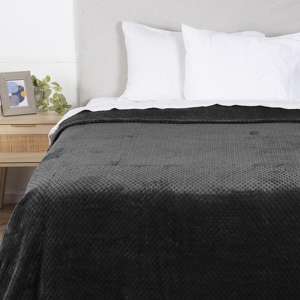 FABRICS - Frazada PopCorn King Negro