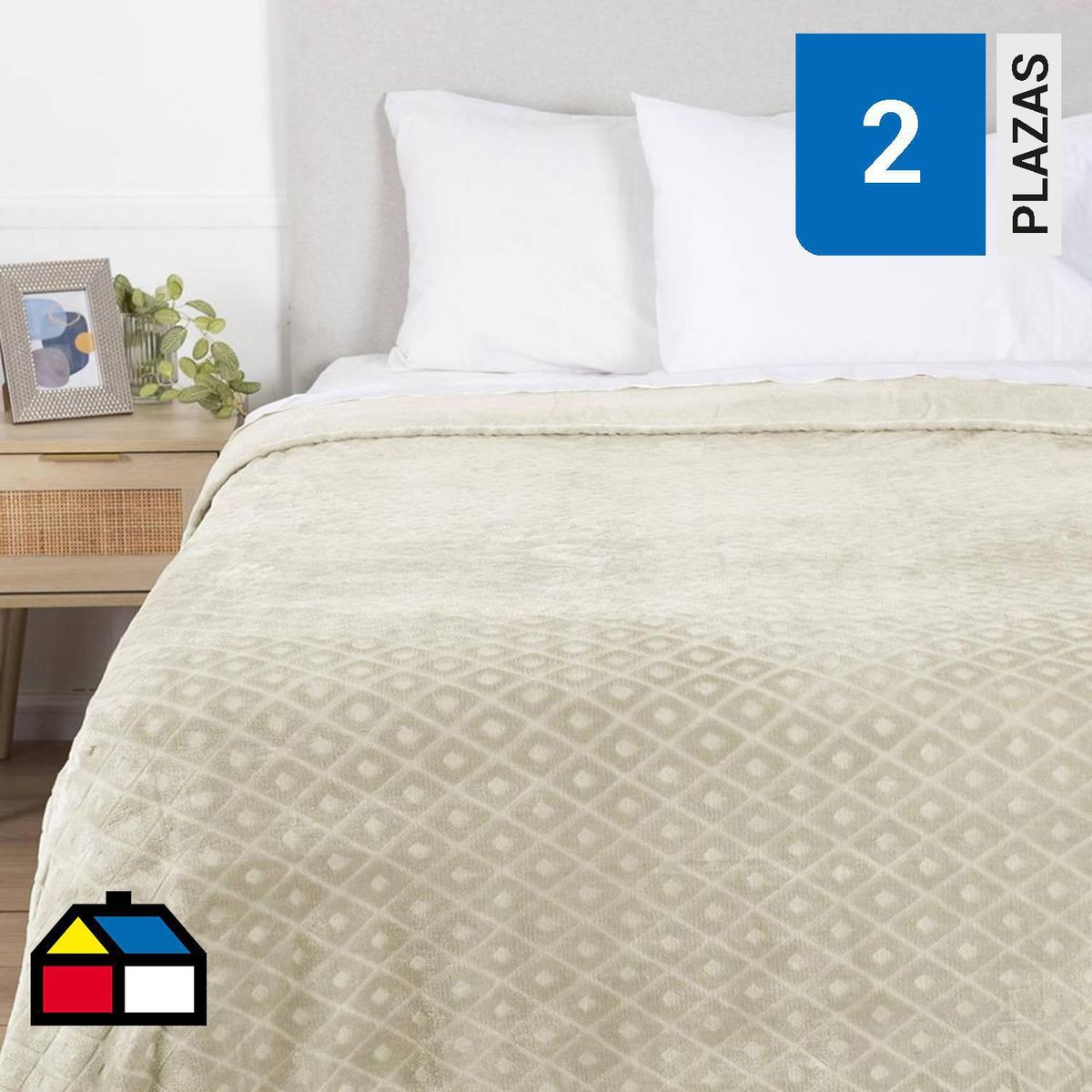 MASHINI - Frazada Liso 2 plazas Arena