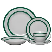 Juego de Vajilla 30 Piezas Porcelana Royal Verde