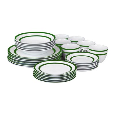Imagen 2 del producto Juego de Vajilla 30 Piezas Porcelana Royal Verde