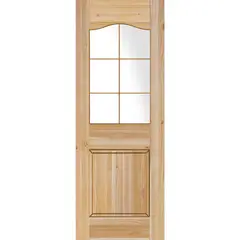 HOLZTEK - Puerta Exterior Madera pino oregón 85x220 cm Modelo 103 Natural