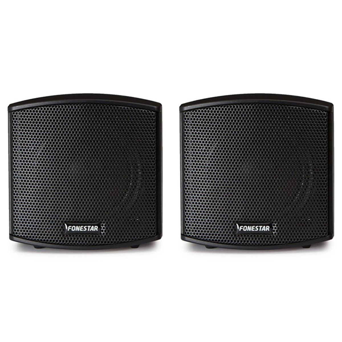 FONESTAR - Kit de parlantes CUBE-62 música ambiental anclable 25W + 25W negro